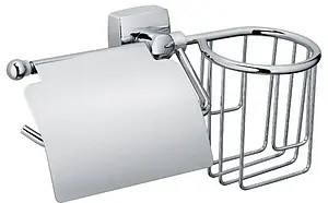 Держатель туалетной бумаги Fixsen Kvadro хром FX-61309+10 Держатель туалетной бумаги Fixsen Kvadro хром FX-61309+10, 1