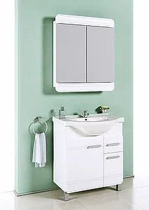 Шкаф-зеркало Aqwella Corsica 74 белый Kor.04.07 Шкаф-зеркало Aqwella Corsica 74 белый Kor.04.07, 4