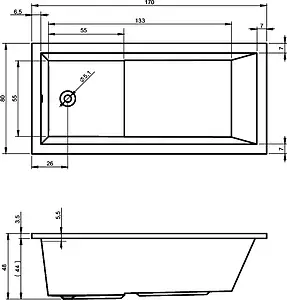 Ванна акриловая Riho LUSSO PLUS 170x80 B006001005 Ванна акриловая Riho LUSSO PLUS 170x80 B006001005, 4