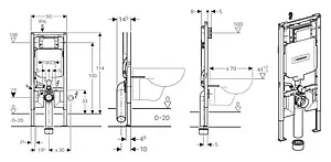 Инсталляция для подвесного унитаза Geberit Sigma 8 111.796.00.1 Инсталляция для подвесного унитаза Geberit Sigma 8 111.796.00.1, 2