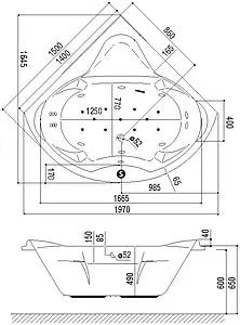 Ванна акриловая Excellent Konsul 150x150 WAEX.KON15WH Ванна акриловая Excellent Konsul 150x150 WAEX.KON15WH, 3