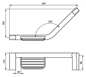Поручень Ideal Standard Connect хром A9160AA Поручень Ideal Standard Connect хром A9160AA, 2