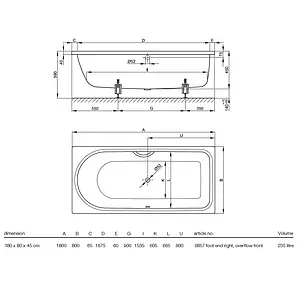 Ванна стальная Bette Ocean 180x80 белый 8857-000 Ванна стальная Bette Ocean 180x80 белый 8857-000, 2