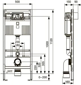 Инсталляция для подвесного унитаза TECEprofil 9300302 Инсталляция для подвесного унитаза TECEprofil 9300302, 2