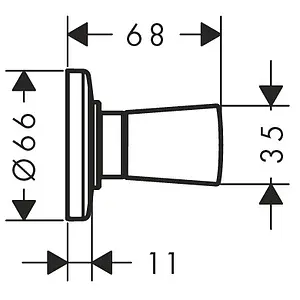 Вентиль запорный Hansgrohe Logis хром 71970000 Вентиль запорный Hansgrohe Logis хром 71970000, 2