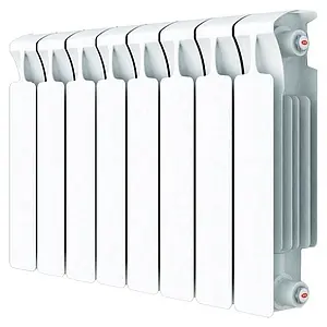 Радиатор биметаллический 8 секций нижнее правое подключение Rifar Monolit Ventil 500 белый RMVR50008 Радиатор биметаллический 8 секций нижнее правое подключение Rifar Monolit Ventil 500 белый RMVR50008, 1