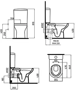 Унитаз-компакт безободковый с функцией биде и встроенным смесителем Bien Venus белый VNKD064N1VE0W5SZ0 Унитаз-компакт безободковый с функцией биде и встроенным смесителем Bien Venus белый VNKD064N1VE0W5SZ0, 2