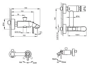 Смеситель для ванны Bravat Waterfall хром F673107C-01 Смеситель для ванны Bravat Waterfall хром F673107C-01, 2