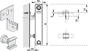 Радиатор стальной панельный Elsen ERV тип 11 500 x 900 мм ERV110509 Радиатор стальной панельный Elsen ERV тип 11 500 x 900 мм ERV110509, 3