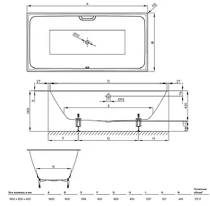 Ванна стальная Bette Loft 180х80 easy-clean белый 3172-000 PLUS Ванна стальная Bette Loft 180х80 easy-clean белый 3172-000 PLUS, 2