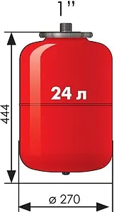 Расширительный бак Джилекс 24 В 6 бар 7724 Расширительный бак Джилекс 24 В 6 бар 7724, 2
