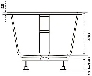 Ванна из искусственного камня Bas Афина 170х75 белый ВА00020 Ванна из искусственного камня Bas Афина 170х75 белый ВА00020, 3