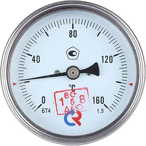 Термометр биметаллический Росма БТ-41.211 80мм 160°С гильза 64мм ½" 00000002472 Термометр биметаллический Росма БТ-41.211 80мм 160°С гильза 64мм ½" 00000002472, 1