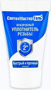 Клей-герметик анаэробный 15г синий СантехМастер Гель 61034 Клей-герметик анаэробный 15г синий СантехМастер Гель 61034, 2