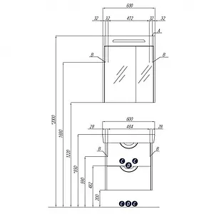 Тумба-умывальник Aquaton Сильва 60 дуб полярный 1A2118K1SIW70 Тумба-умывальник Aquaton Сильва 60 дуб полярный 1A2118K1SIW70, 2