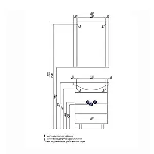 Тумба-умывальник напольная Aquaton Ария 65 H белый 1A1234K0AA010 Тумба-умывальник напольная Aquaton Ария 65 H белый 1A1234K0AA010, 2