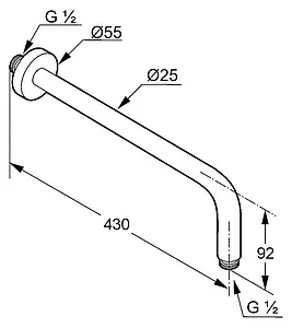 Держатель верхнего душа на стену Kludi A-QA хром 6651405-00 Держатель верхнего душа на стену Kludi A-QA хром 6651405-00, 2