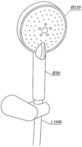 Душевой набор Damixa Origin One хром 918110000 Душевой набор Damixa Origin One хром 918110000, 2