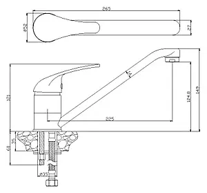 Смеситель для кухни Rossinka хром Y40-21 Смеситель для кухни Rossinka хром Y40-21, 2