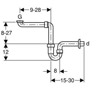 Сифон трубный для раковины Geberit белый 151.107.11.1 Сифон трубный для раковины Geberit белый 151.107.11.1, 2