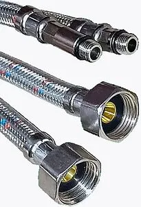 Гибкая подводка для смесителя (пара) Azario 0.5м x ½"в x М10x1 L18/35мм AZ-50MF Гибкая подводка для смесителя (пара) Azario 0.5м x ½"в x М10x1 L18/35мм AZ-50MF, 2