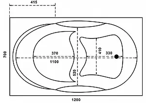 Ванна акриловая Bas Рио 120х70 В 00047 Ванна акриловая Bas Рио 120х70 В 00047, 2