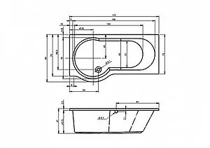 Ванна акриловая Riho DORADO 170x90 R BA8000500000000 Ванна акриловая Riho DORADO 170x90 R BA8000500000000, 4