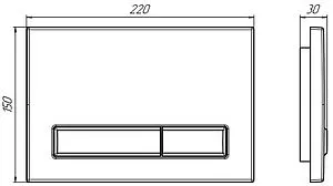 Клавиша смыва для унитаза Bas ИУ00007 черный матовый Клавиша смыва для унитаза Bas ИУ00007 черный матовый, 2