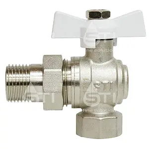 Кран шаровый с американкой угловой ½"в x ½"н STI 01.05.20015 Кран шаровый с американкой угловой ½"в x ½"н STI 01.05.20015, 3