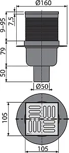 Трап вертикальный Set AlcaPlast 100x100мм APV32 Трап вертикальный Set AlcaPlast 100x100мм APV32, 4