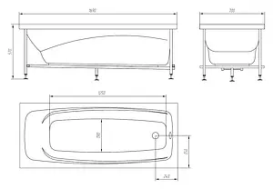 Ванна акриловая BellRado Лайма 170x70 BR7011020-00 Ванна акриловая BellRado Лайма 170x70 BR7011020-00, 3