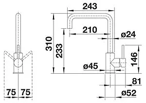 Смеситель для кухни Blanco Mili хром 524212 Смеситель для кухни Blanco Mili хром 524212, 2