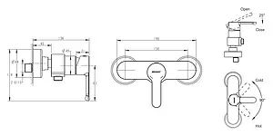 Смеситель для душа Bravat Stream хром F93783C-01A Смеситель для душа Bravat Stream хром F93783C-01A, 3