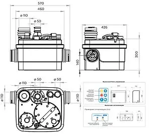 Канализационная насосная установка SFA Sanicubic 1 WP NM Канализационная насосная установка SFA Sanicubic 1 WP NM, 3