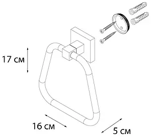 Полотенцедержатель Fixsen Metra хром FX-11111 Полотенцедержатель Fixsen Metra хром FX-11111, 3