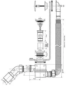 Слив-перелив для ванны Mc Alpine хром MRB11 Слив-перелив для ванны Mc Alpine хром MRB11, 2