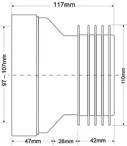 Патрубок для унитаза Mc Alpine MRWC1 Патрубок для унитаза Mc Alpine MRWC1, 2