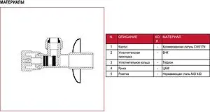 Вентиль регулирующий угловой ½"н x ⅜"н x 10ц хром Itap 3480012 Вентиль регулирующий угловой ½"н x ⅜"н x 10ц хром Itap 3480012, 3