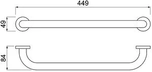 Поручень Aquatek хром AQ4995CR Поручень Aquatek хром AQ4995CR, 2