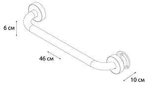 Поручень Fixsen Hotel хром FX-31017 Поручень Fixsen Hotel хром FX-31017, 3