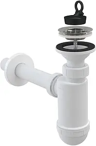 Сифон бутылочный для раковины AlcaPlast белый A410 Сифон бутылочный для раковины AlcaPlast белый A410, 4