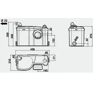 Канализационная насосная установка SFA Sanibox Канализационная насосная установка SFA Sanibox, 2