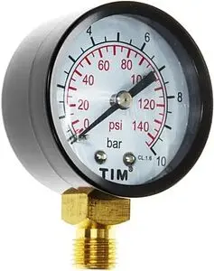 Манометр радиальный TIM 50мм 10 бар ¼" Y-50-10 Манометр радиальный TIM 50мм 10 бар ¼" Y-50-10, 2