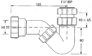Сифон для биде Mc Alpine белый MRBD2 Сифон для биде Mc Alpine белый MRBD2, 2