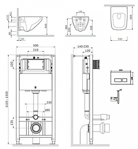 Комплект 6 в 1 Am.Pm Inspire 2.0 FlashClean IS47051.50A1700 с кнопкой хром глянцевый Комплект 6 в 1 Am.Pm Inspire 2.0 FlashClean IS47051.50A1700 с кнопкой хром глянцевый, 2