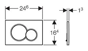 Клавиша смыва для унитаза Geberit Sigma 01 115.770.11.5 альпийский белый Клавиша смыва для унитаза Geberit Sigma 01 115.770.11.5 альпийский белый, 2