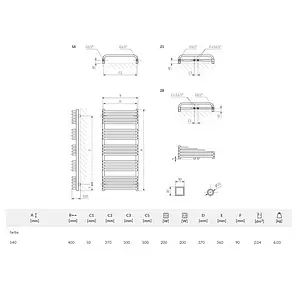 Полотенцесушитель электрический лесенка Terma Alex 540x400 белый WLALE054040 K916E1Е8 Полотенцесушитель электрический лесенка Terma Alex 540x400 белый WLALE054040 K916E1Е8, 2