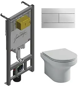 Комплект 5 в 1 Jacob Delafon Elite E21742RU-00 с кнопкой E4316-CP хром глянцевый Комплект 5 в 1 Jacob Delafon Elite E21742RU-00 с кнопкой E4316-CP хром глянцевый, 1