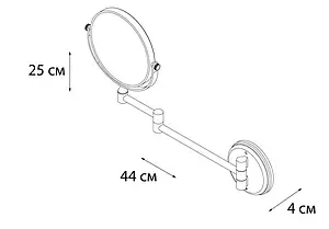 Косметическое зеркало Fixsen Hotel хром FX-31021 Косметическое зеркало Fixsen Hotel хром FX-31021, 3
