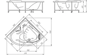 Ванна акриловая BellRado Лора 150x150 BR7011021-00 Ванна акриловая BellRado Лора 150x150 BR7011021-00, 4